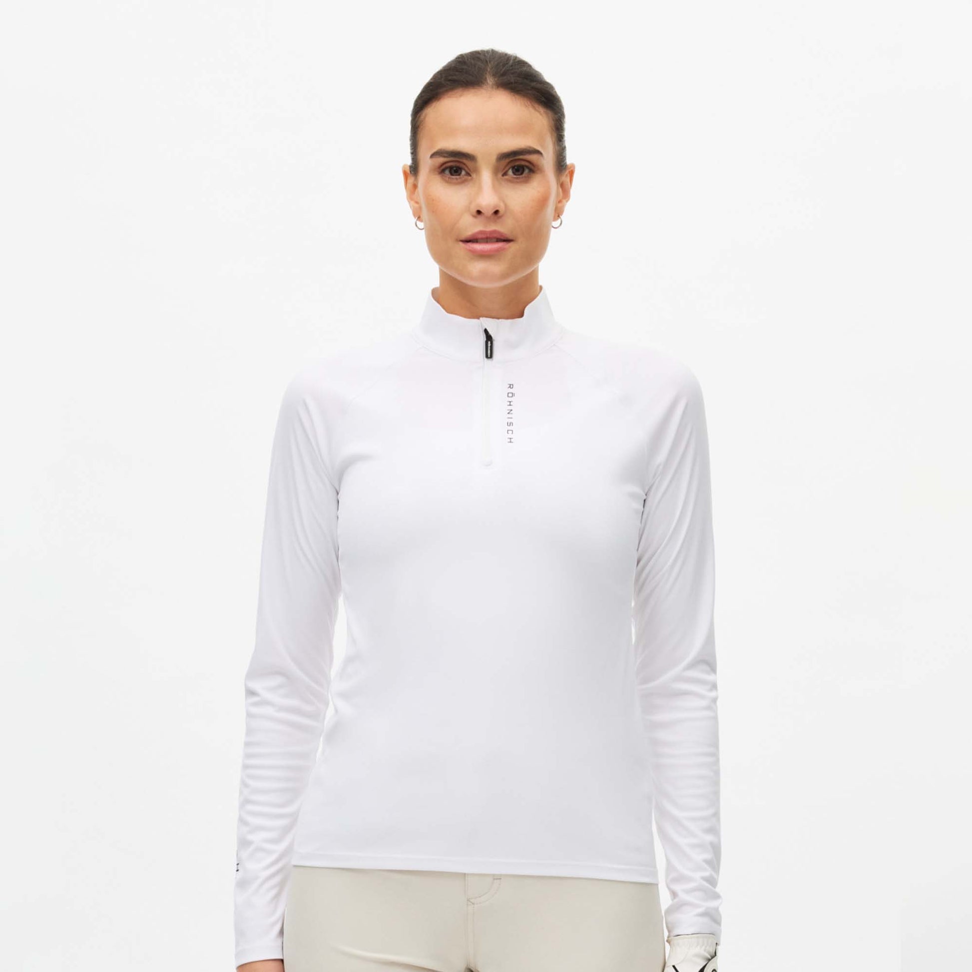 Röhnisch Ladies Elegant Zip Neck Stretch Top for Effortless Movement with Every Swing