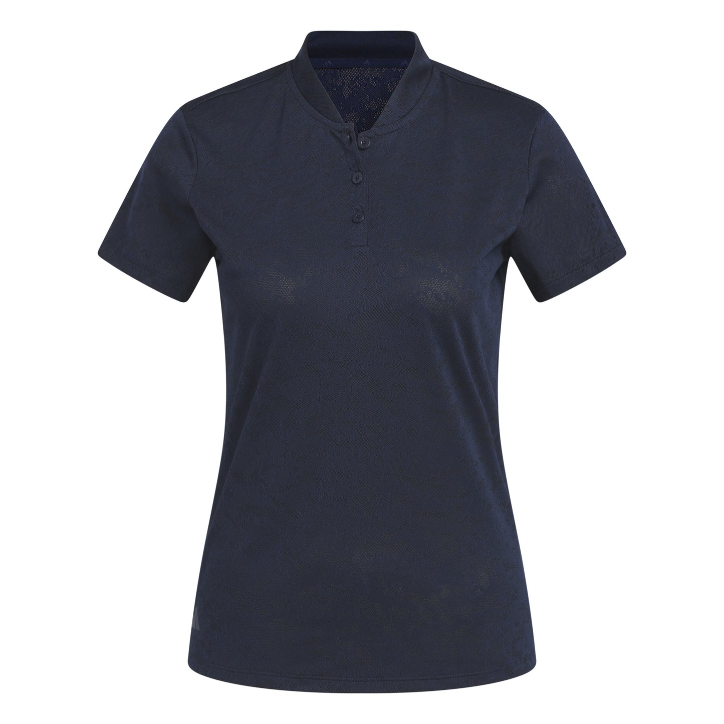 adidas Ladies Short Sleeve Golf Polo with Jacquard Lace Print 