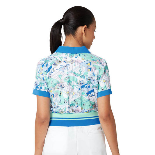 Original Penguin Ladies Palm Springs Print Short Sleeve Polo - Last One Medium Only Left