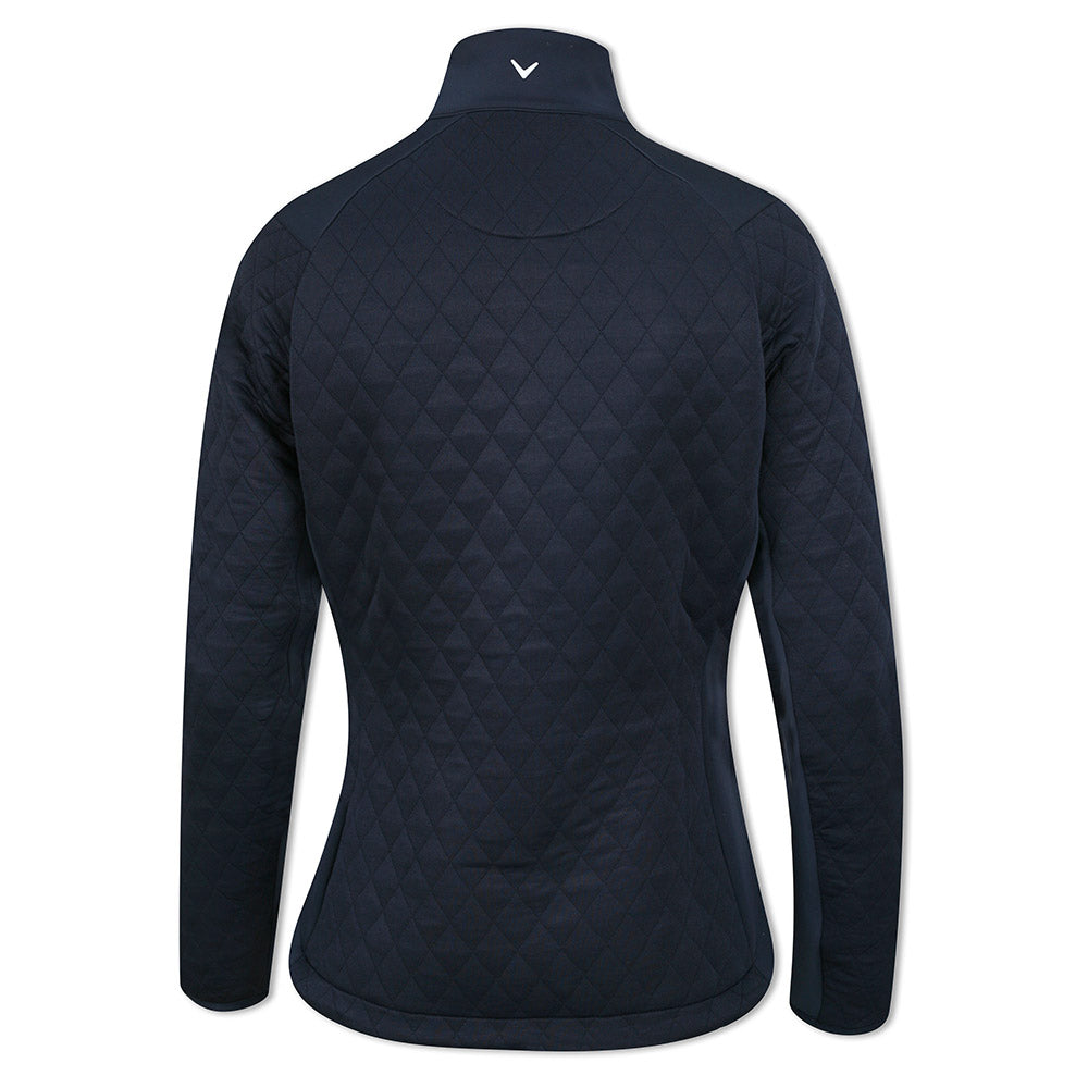 Callaway Ladies 1/4 Zip Quilted Design Top in Navy Blue