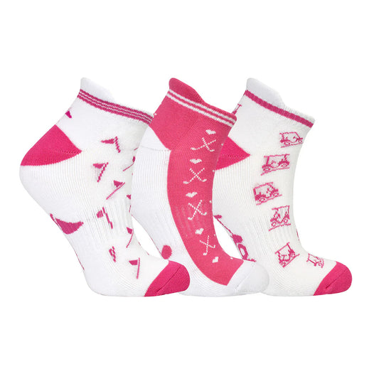 Surprizeshop Ladies 3 Pair Pack Golf Socks