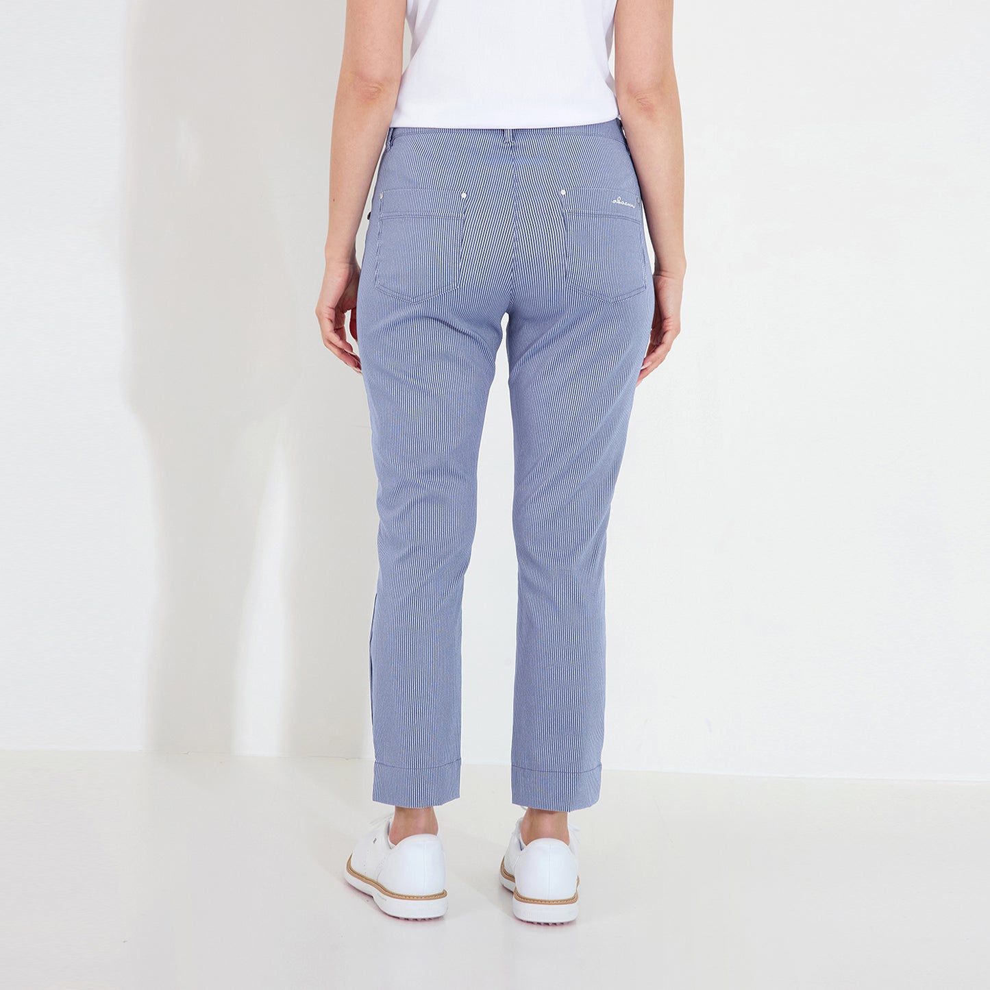Abacus Ladies 7/8 Pinstripe Trousers - Effortless Style & Performance