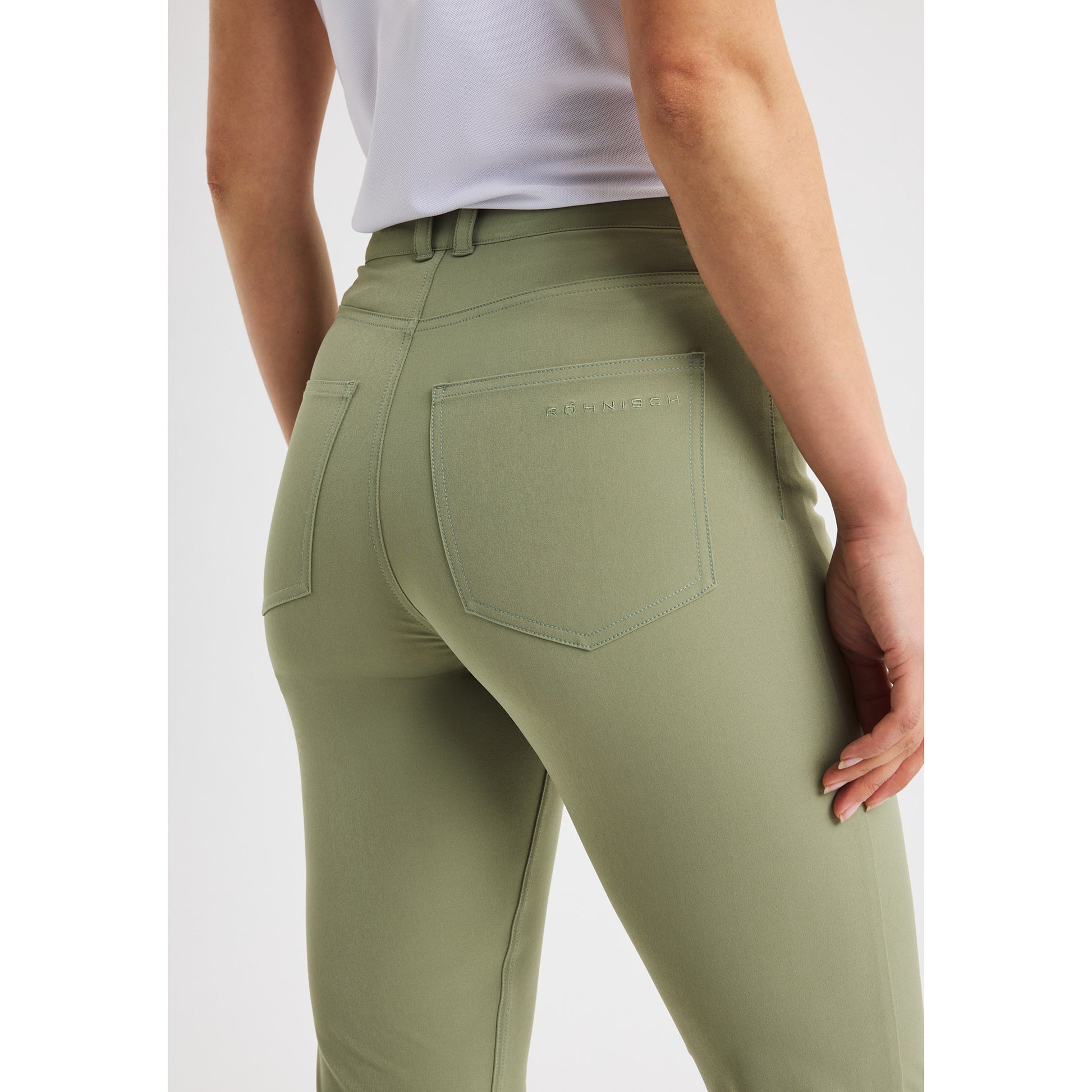 Rohnisch Ladies Lightweight Golf Capris in Sage Green