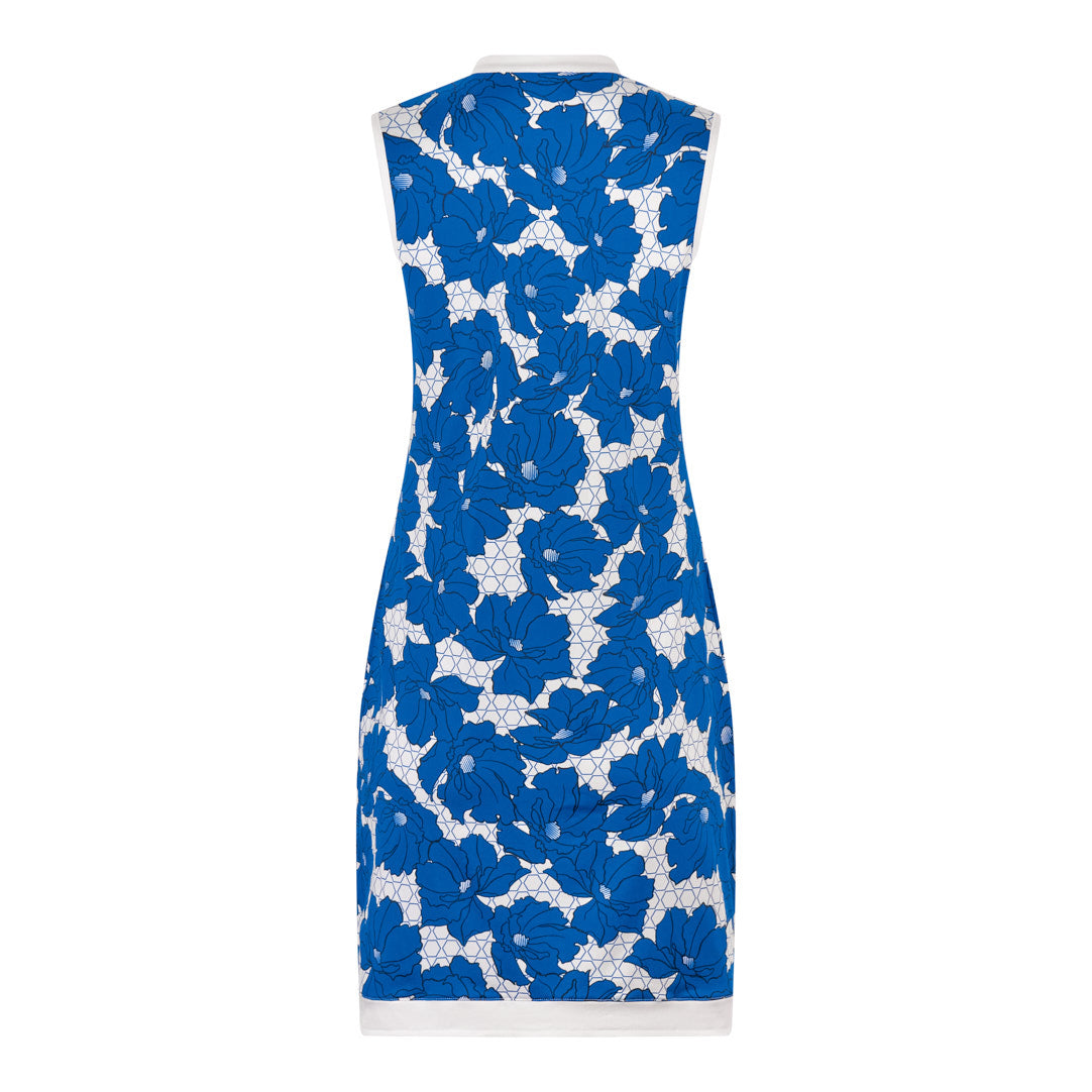 Tail Ladies Sleeveless Dress in Floral and Hexagonal Print 