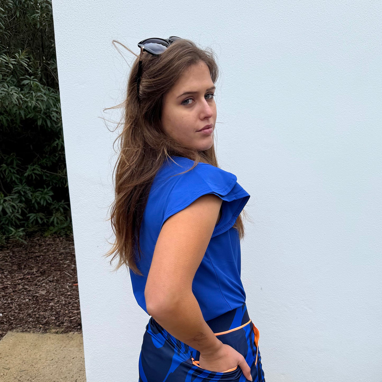 Swing Out Sister Ladies Fluted Cap Sleeve Polo