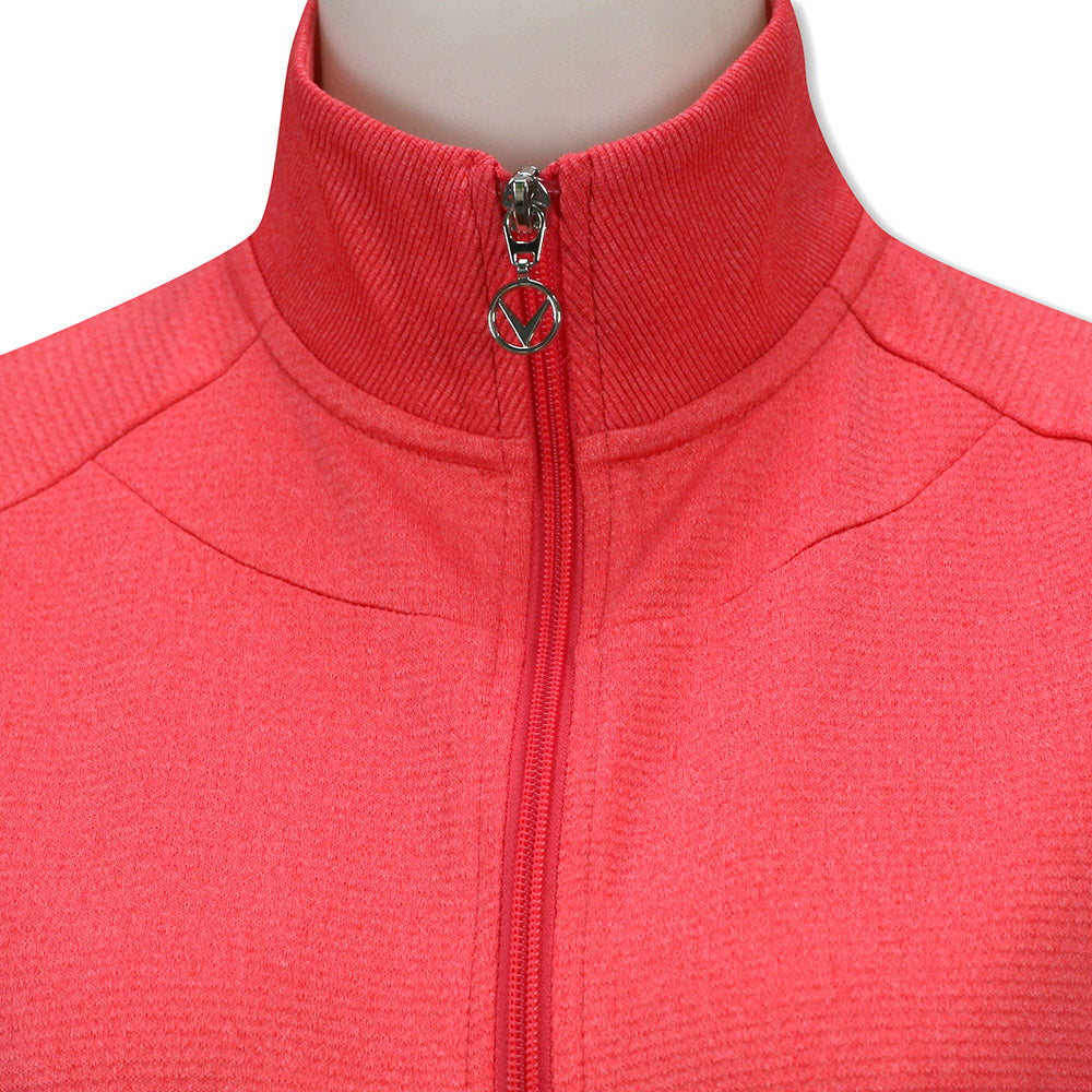 Callaway Ladies Thermal Jersey Knit Jacket in Paradise Pink Heather
