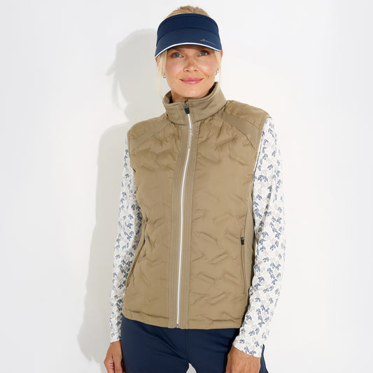 Abacus Ladies Quilted Gilet with Stretch Side Panels