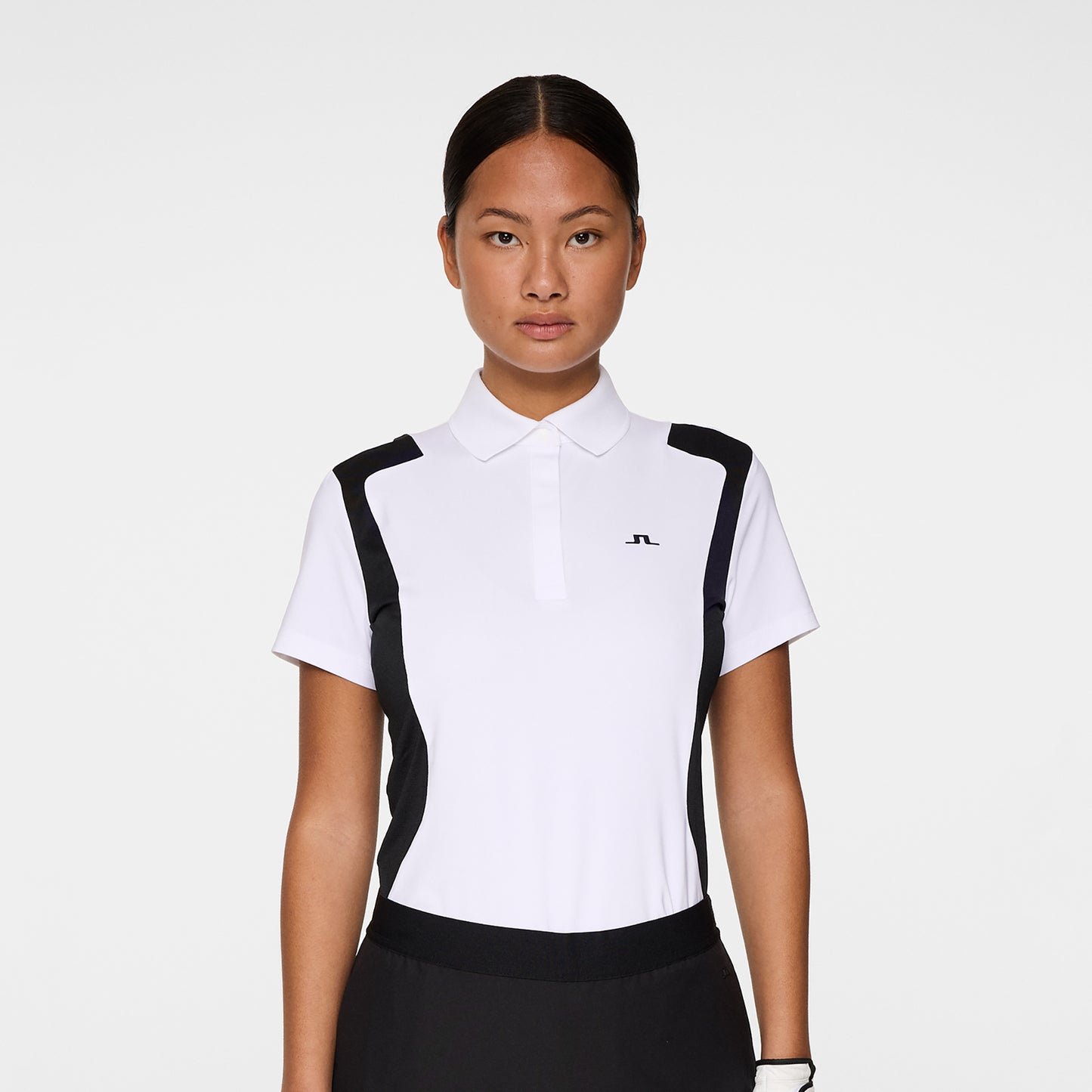 J.Lindeberg Ladies Polo with Shaped Contrast Panels