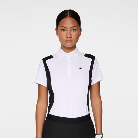 J.Lindeberg Ladies Polo with Shaped Contrast Panels