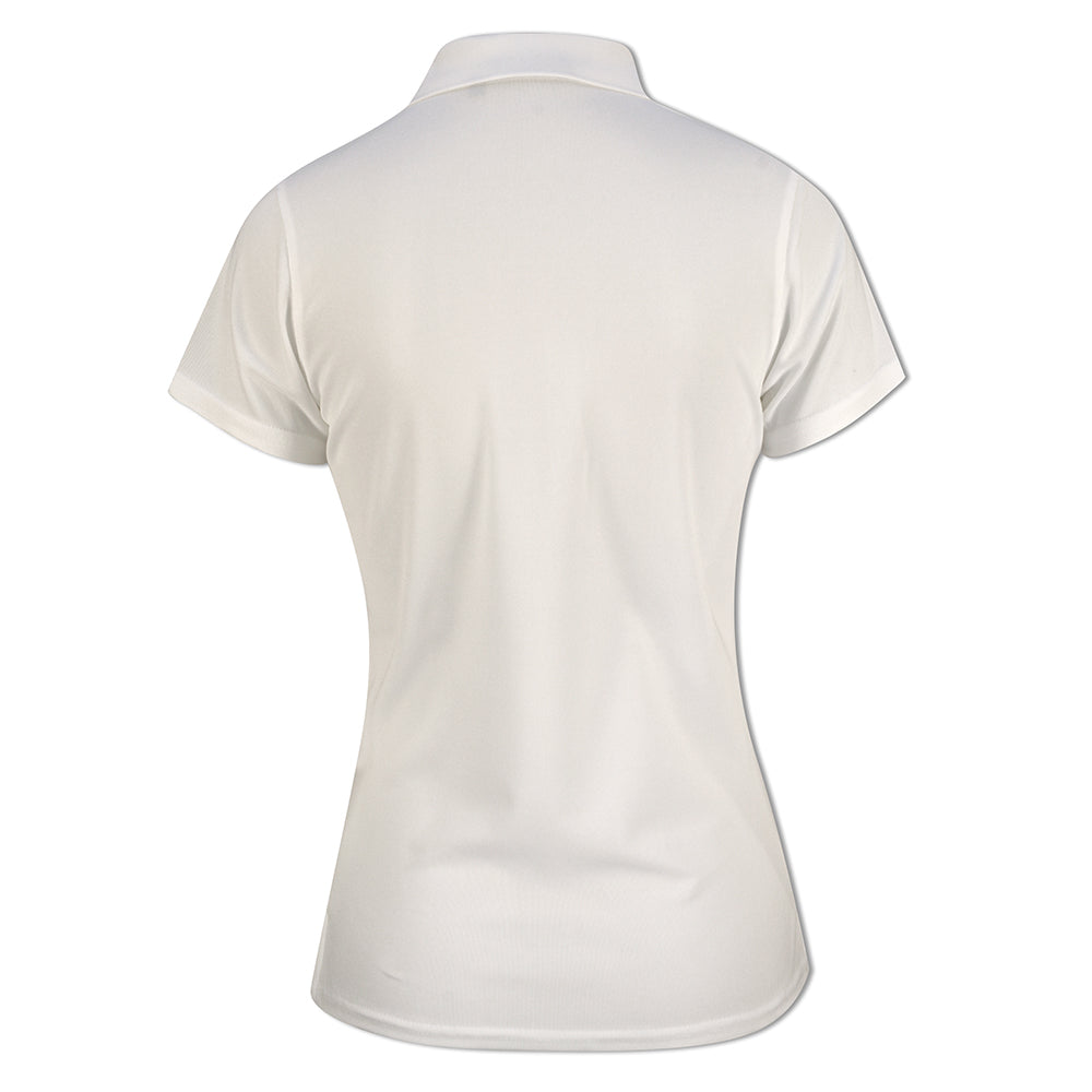 Glenmuir Ladies Short Sleeve Pique Polo with Stretch & UPF50+ in White