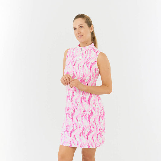 Pure Golf Petal Print Sleeveless Dress