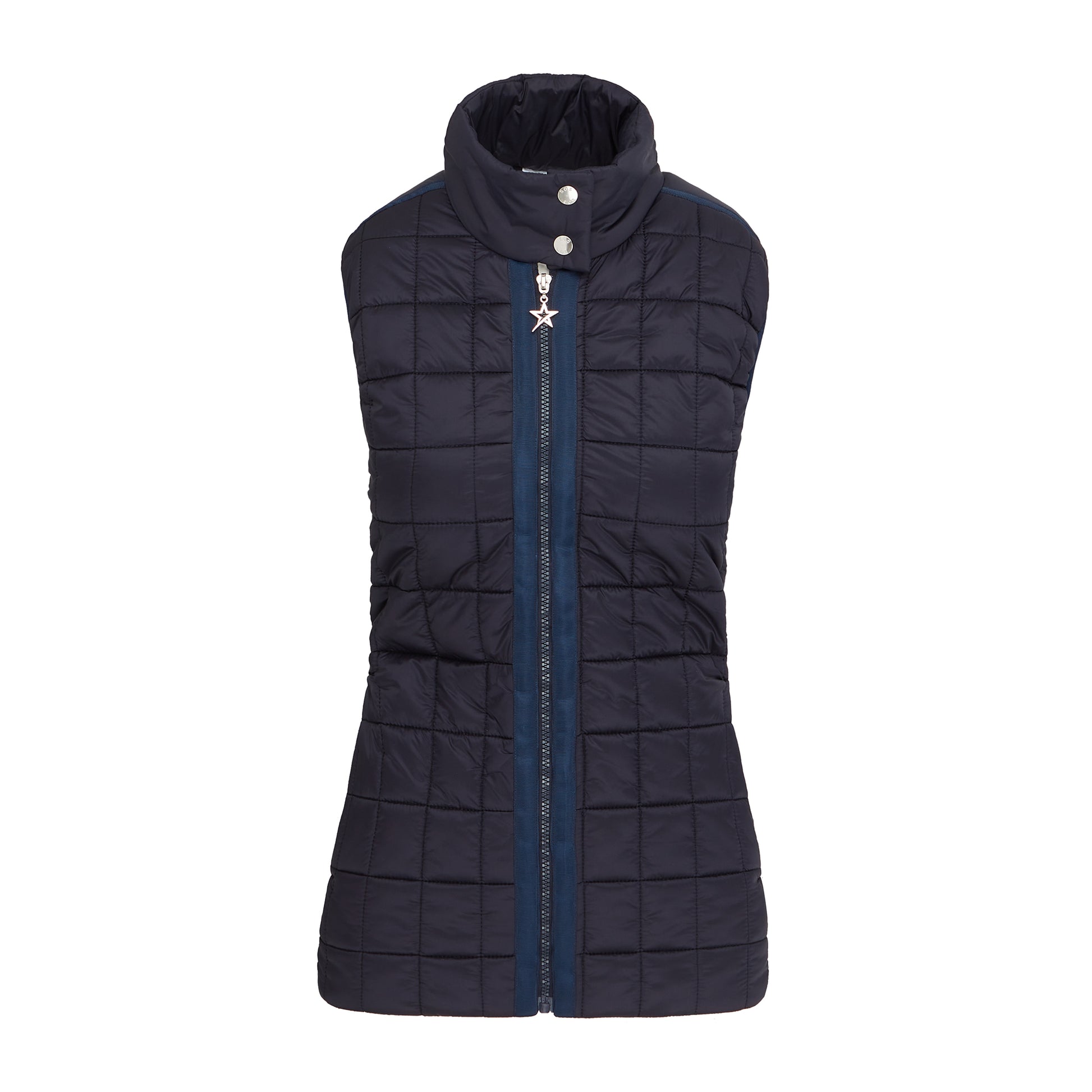 Swing Out Sister Ladies Padded Gilet with Soft-Stretch Side Panels in Navy