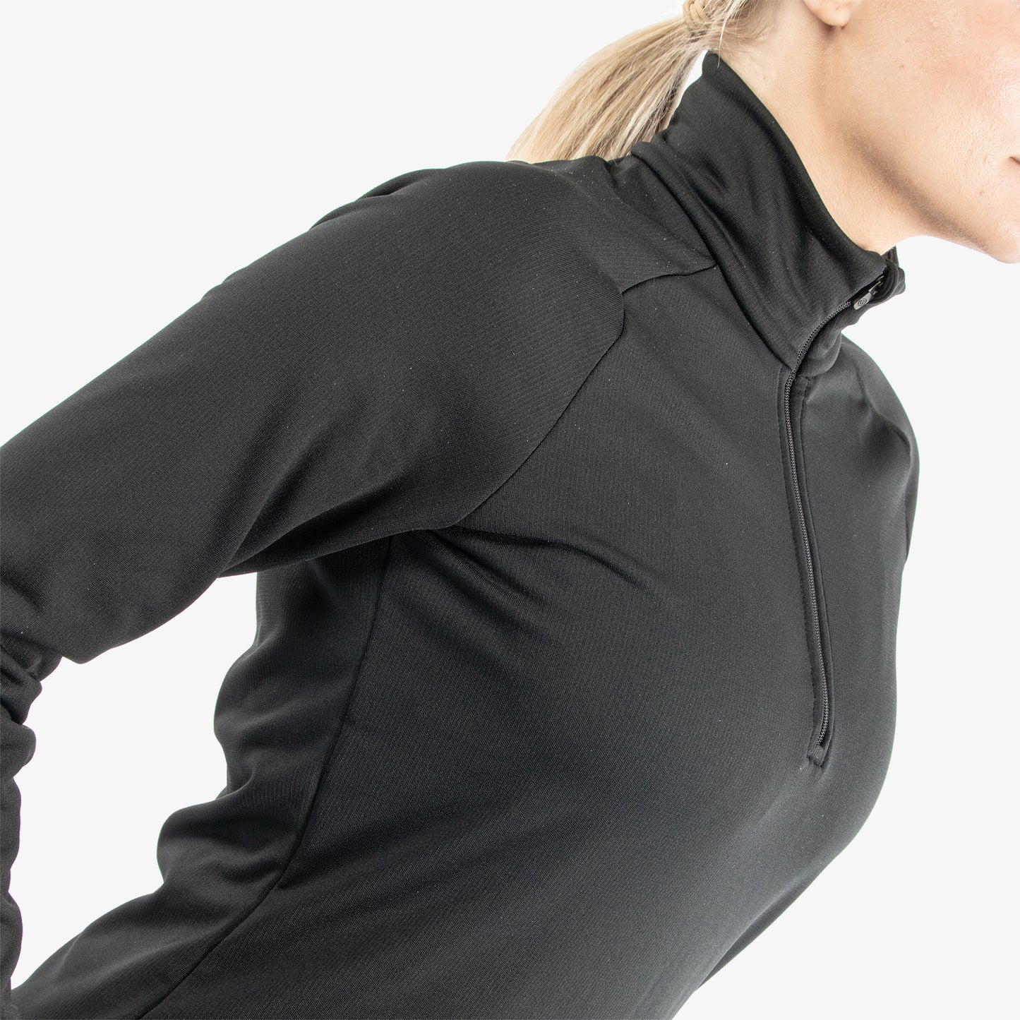 Galvin Green Ladies INSULA Zip-Neck Top in Black