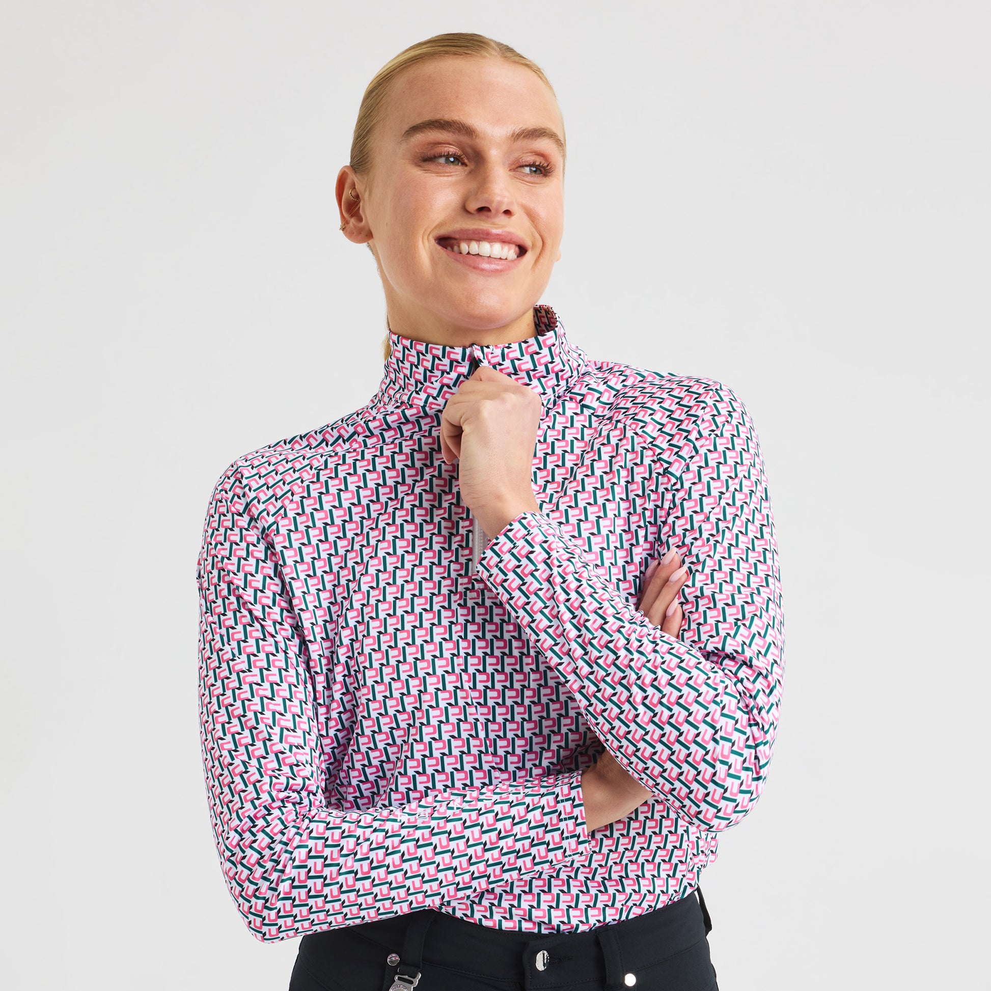 Rohnisch Ladies Lightweight Zip-Neck Top