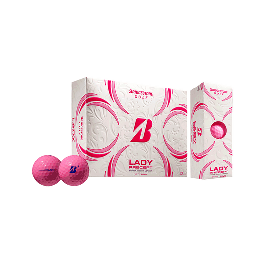 Lady Precept Dozen Pack of Golf Balls in Fabulous Hot Pink for Confidence with Every Shot