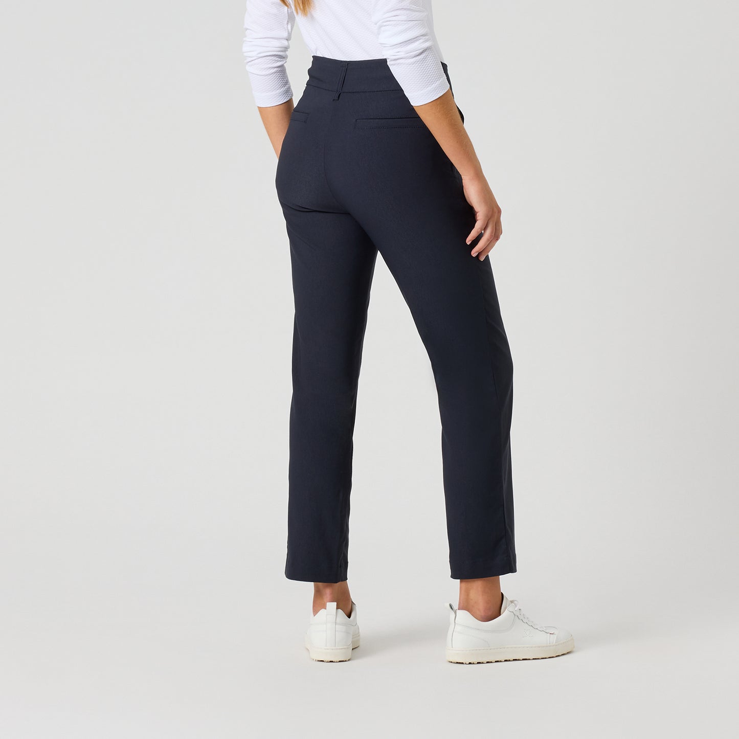 Daily Sports Ladies Pull-On Ankle Trousers with Super-Stretch Finish in Navy