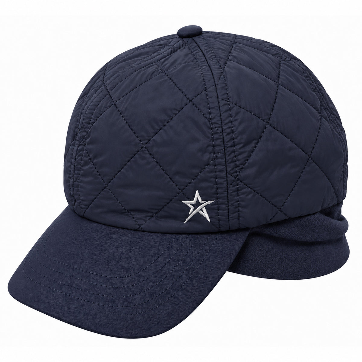 Swing Out Sister Quilted Hat with Beautifully Soft, Brushed Ear Panels in Navy