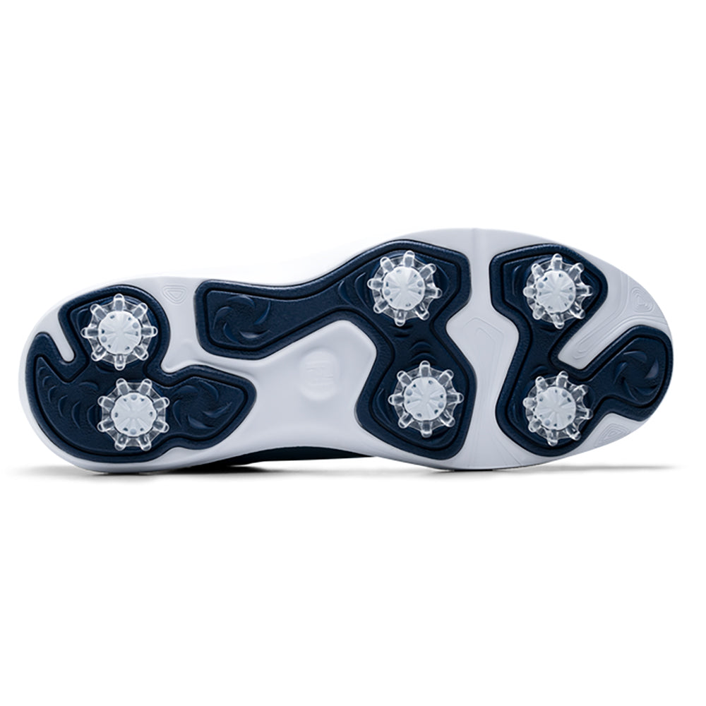 FootJoy Ladies eComfort Waterproof Golf Shoes in Blue & White with Softspikes