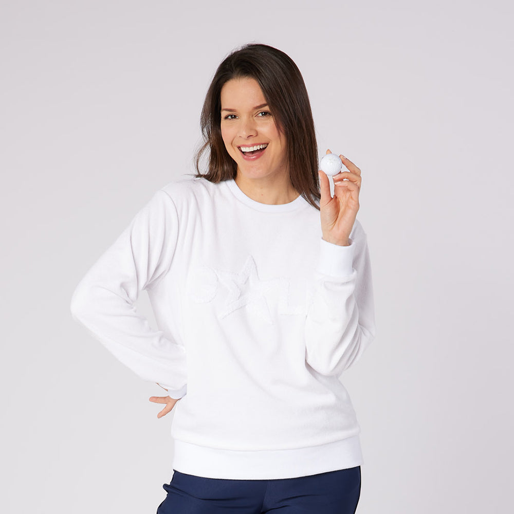  Swing Out Sister Ladies Fun Towelling Logo Sweater For Effortless Everyday Style