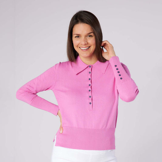 Swing Out Sister Ladies Sophisticated Knit with Elegant Button Detail