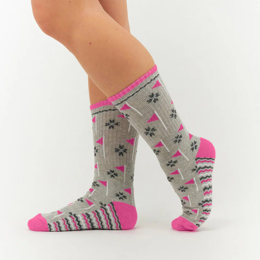 Surpizeshop Ladies Crew Golf Socks with Flag Design