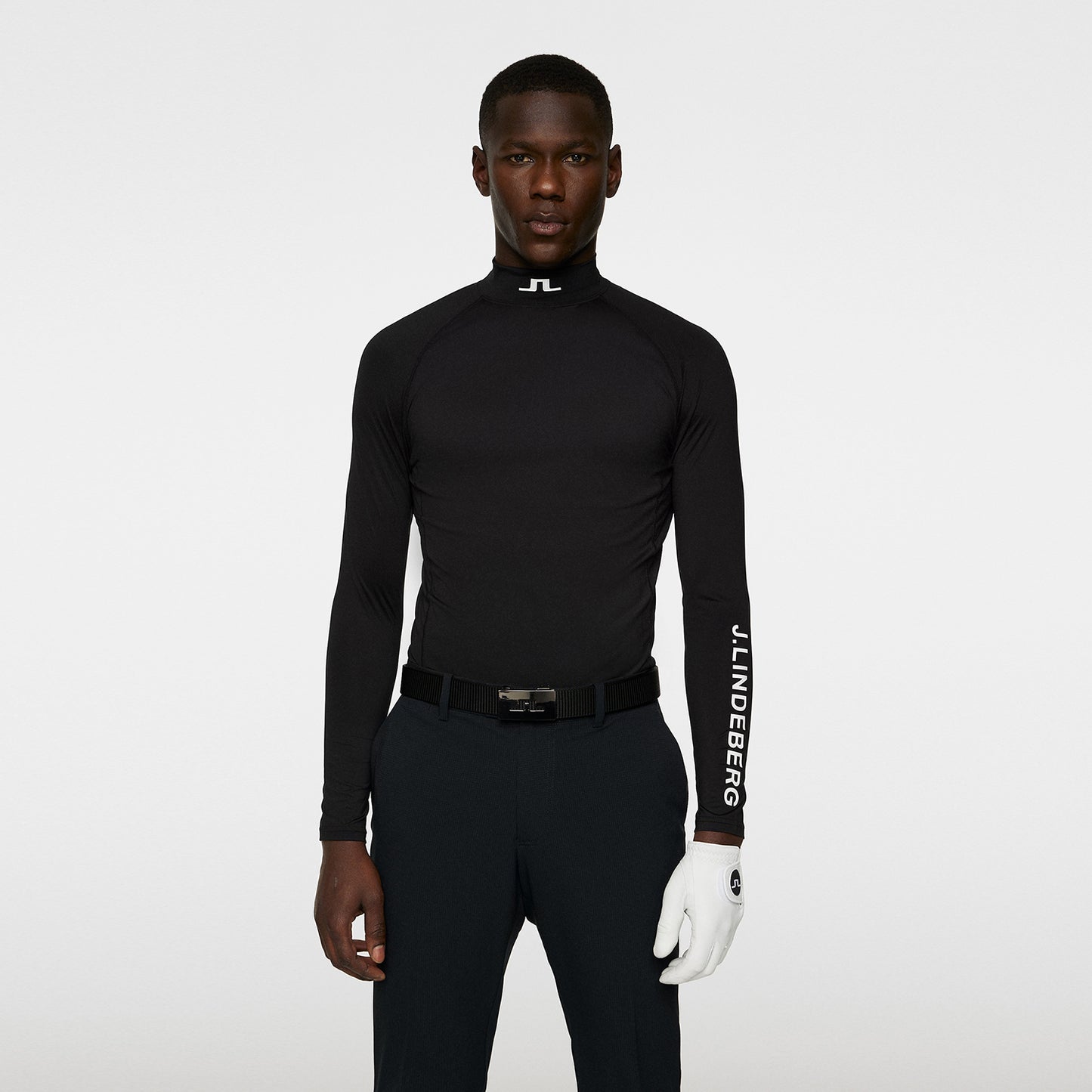 J.Lindeberg Mens Soft Compression Top in Black