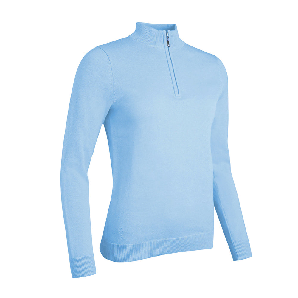 Glenmuir Ladies 100% Cotton Half-Zip Sweater
