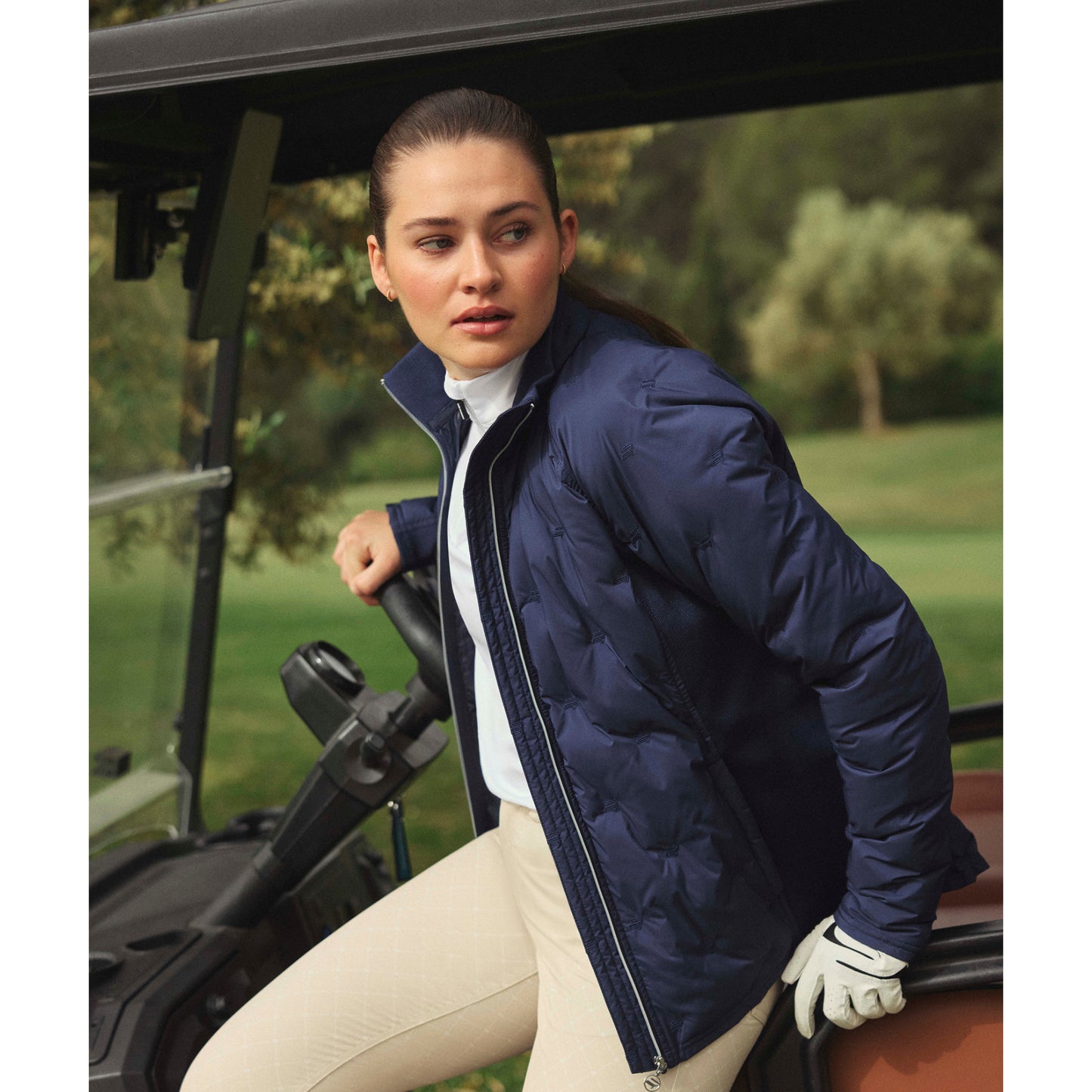 Rohnisch Ladies Navy Quilted Hybrid Jacket