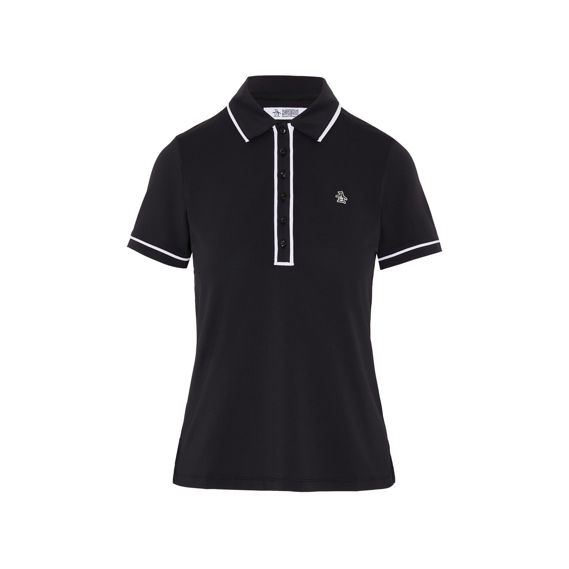 Original Penguin Ladies Caviar Short Sleeve Polo with Contrast Piping