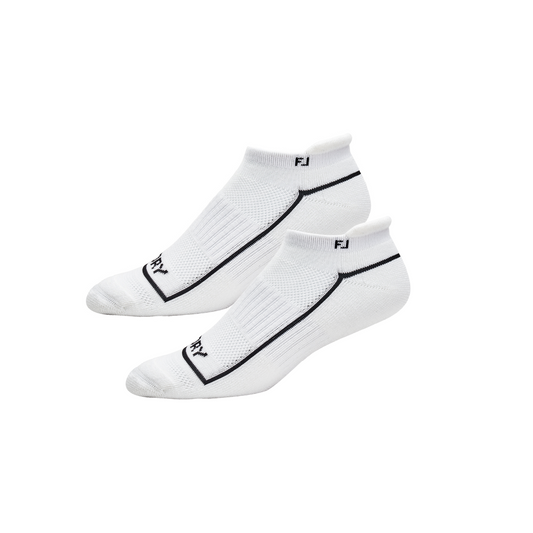  FootJoy Ladies 2 Pair Pack ProDry Roll Tab Socks in White