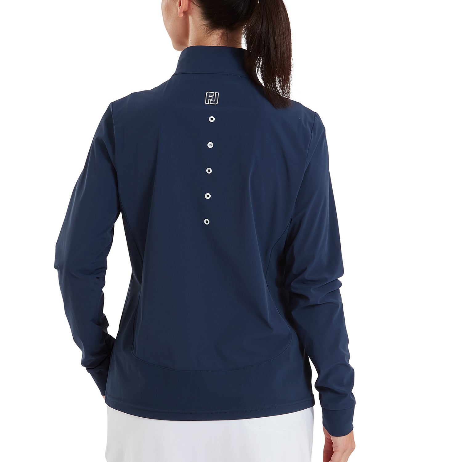 FootJoy Ladies Navy Ultra Lightweight Jacket for a Modern Look with Practical Performance