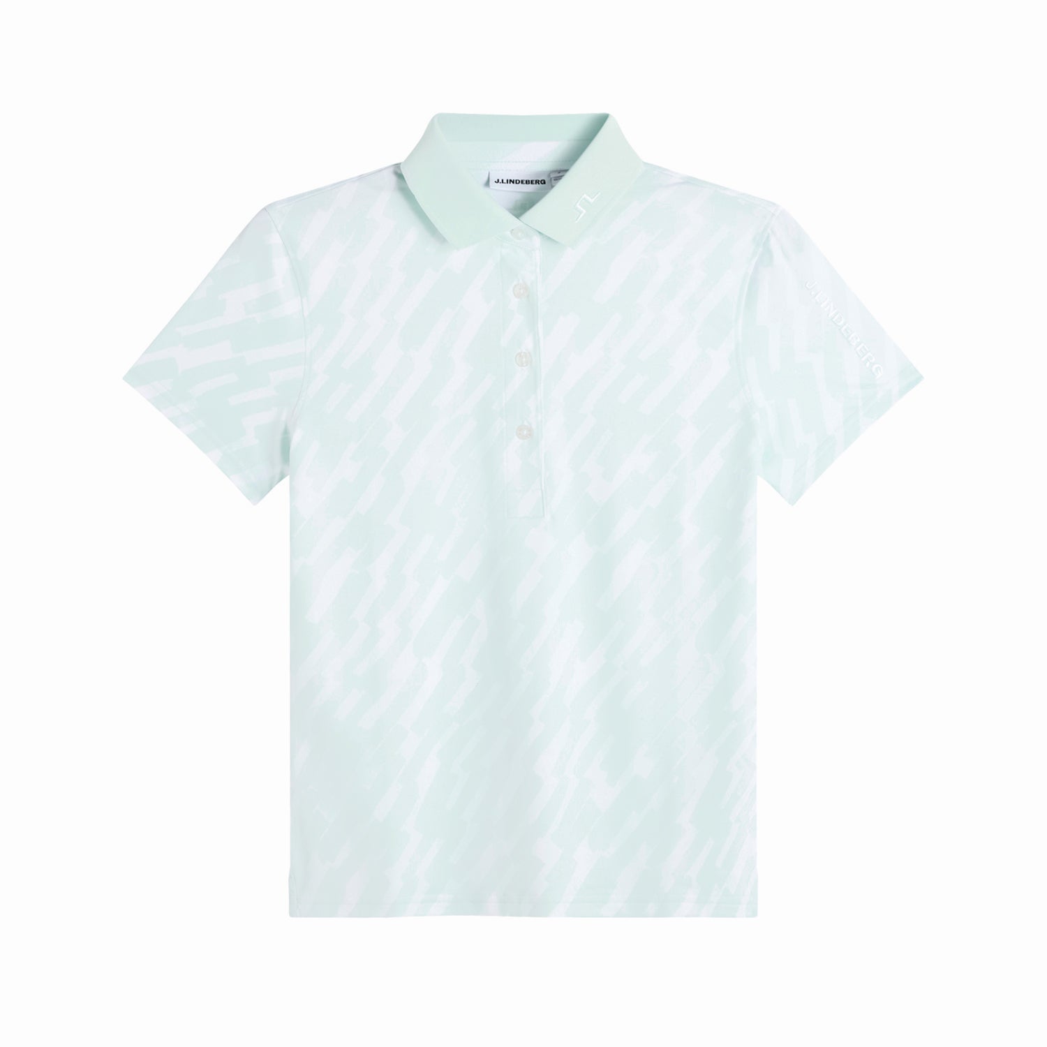 J.Lindeberg Ladies Tour Tech Printed Polo - Feminine Performance with Effortless On-Course Style