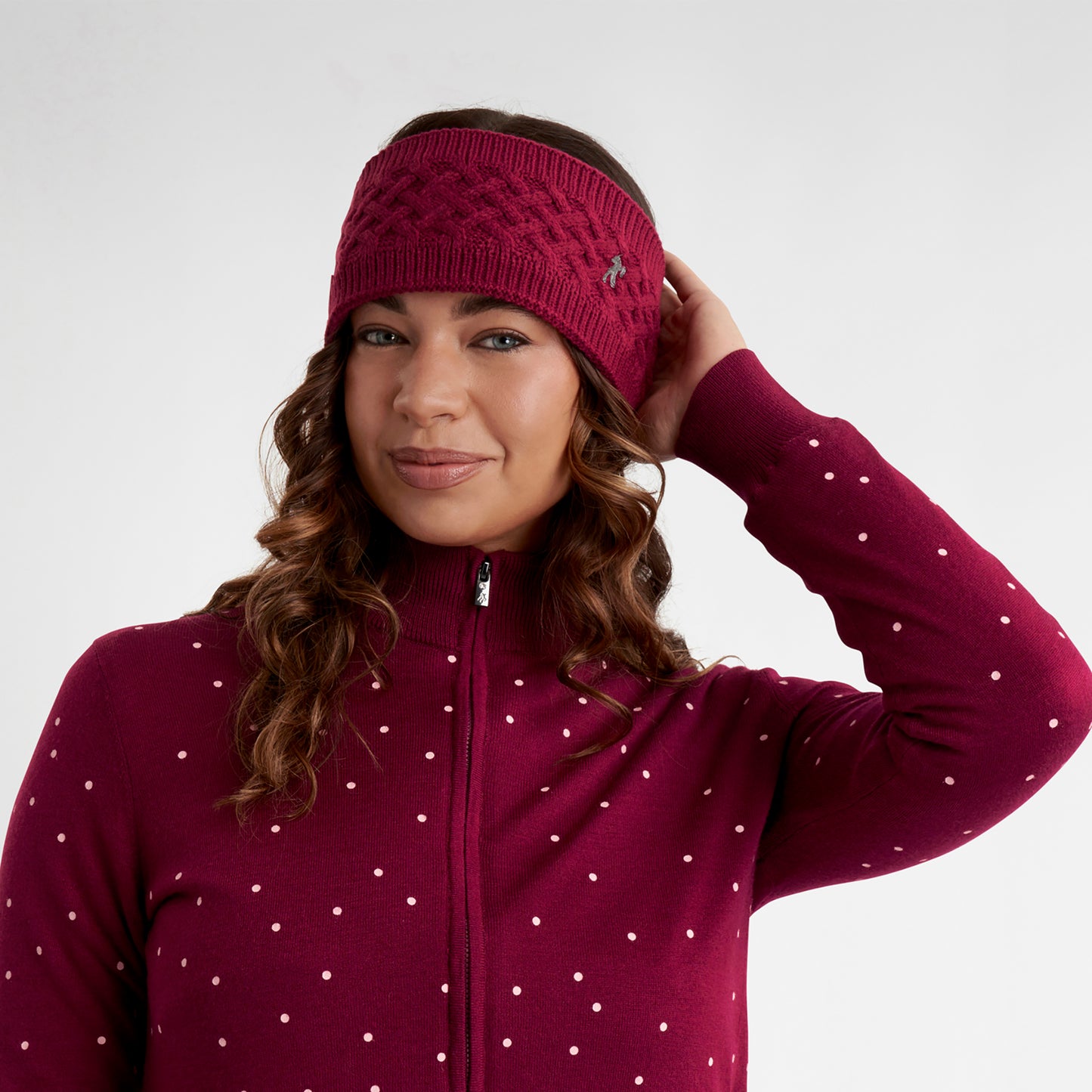 Green Lamb Ladies Fleece Lined Knitted Headband