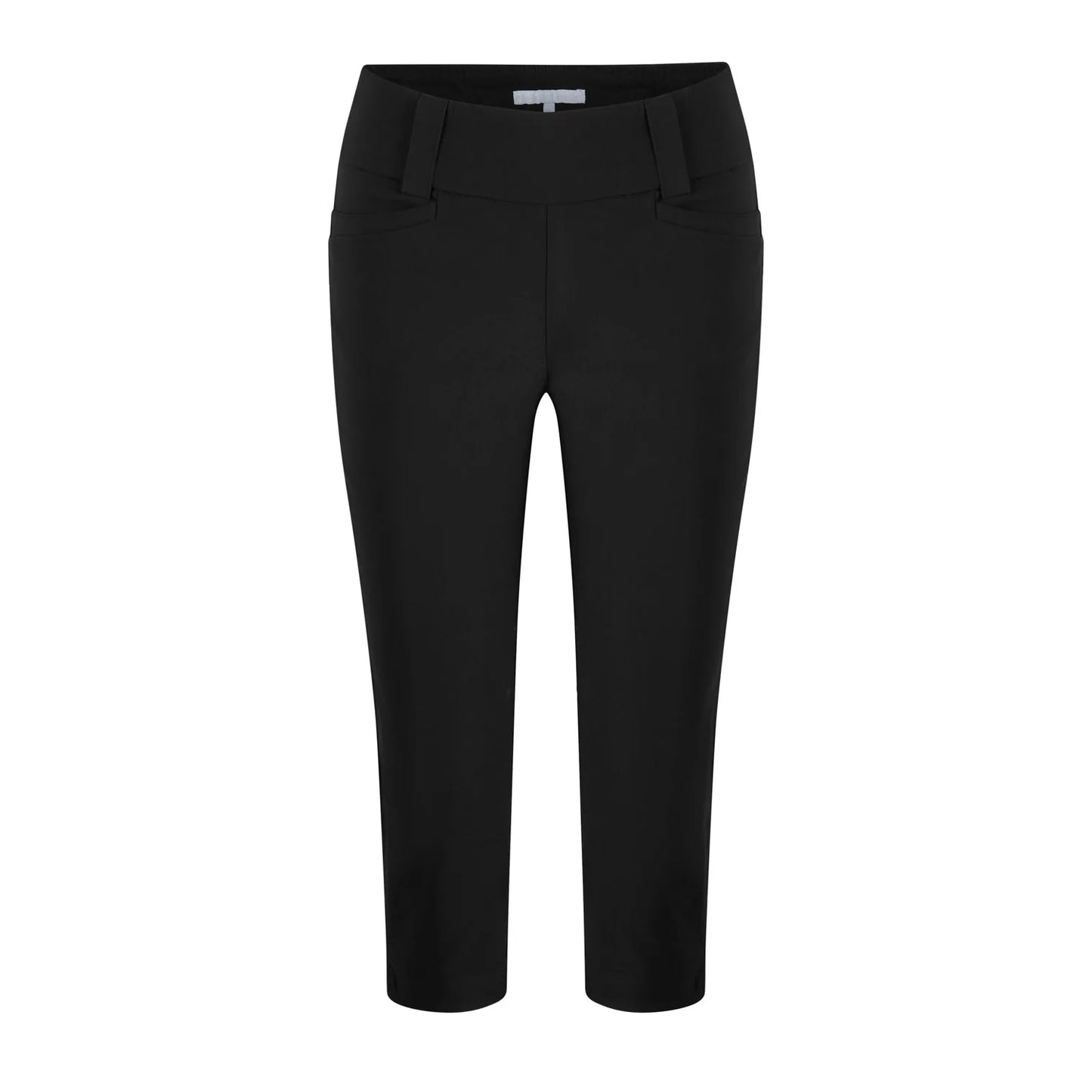 Swing Out Sister Women's Pull-On Stretch Black Golf Capris