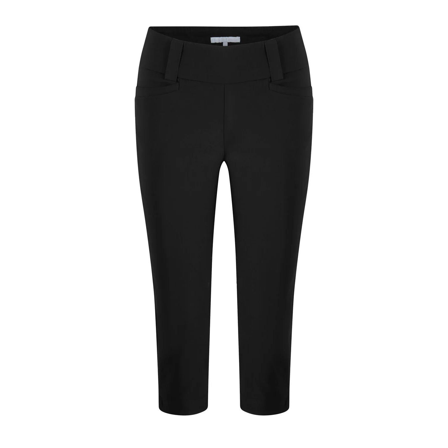 Swing Out Sister Women's Pull-On Stretch Black Golf Capris