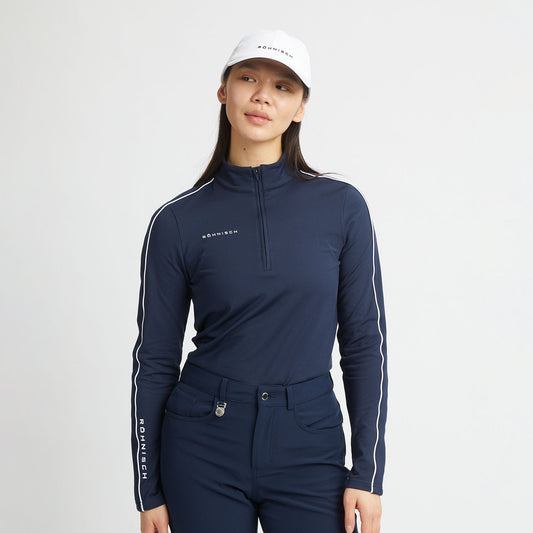 Rohnisch Ladies Thermal Brushed Back Navy Golf Mid-layer