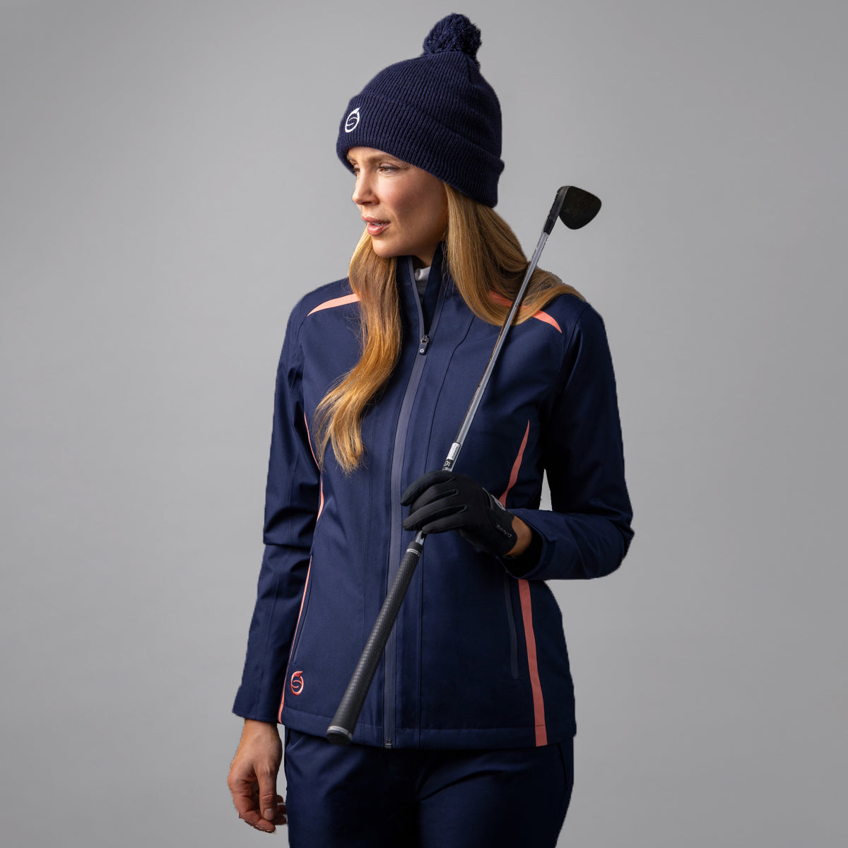 Sunderland Ladies Lightweight Waterproof Jacket with Lifetime Guarantee in Navy/Coral