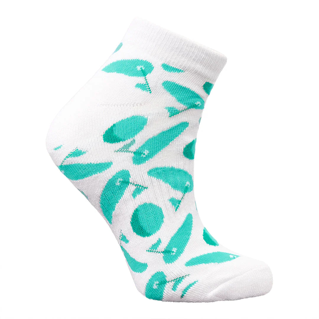 Surpizeshop Ladies 3 Pair Pack of Golf Themed Printed Golf Socks