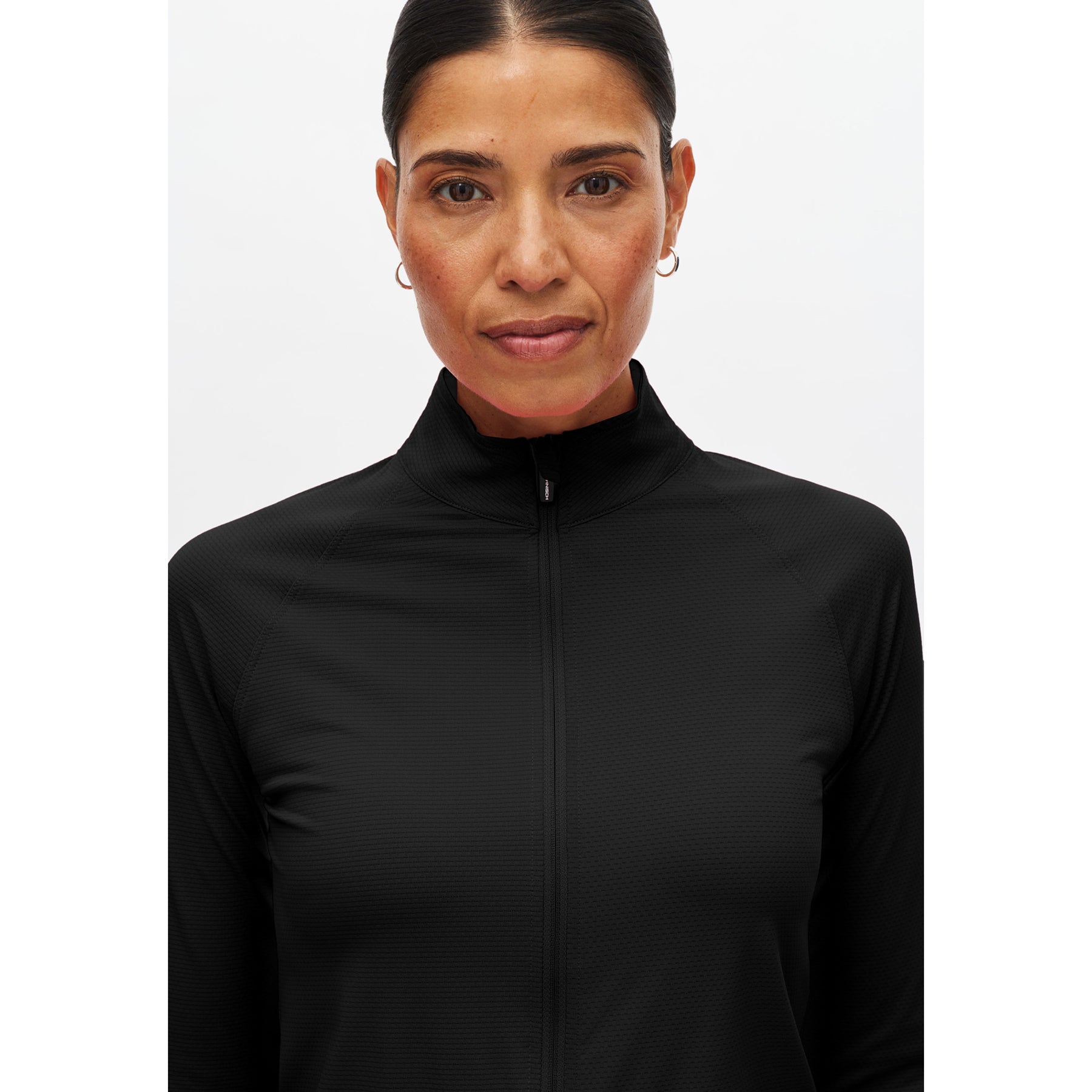 Rohnisch Ladies Lightweight Black Mid-Layer Jacket - Breathable, Stylish & Performance-Ready Every Round