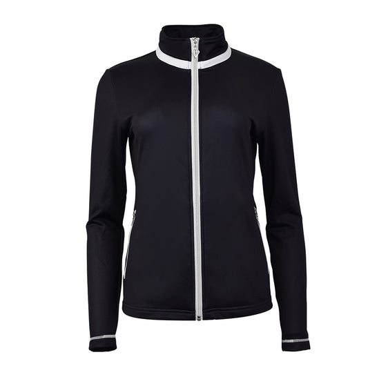 Pure Golf Ladies Mid-Layer Full Zip Jacket in Black