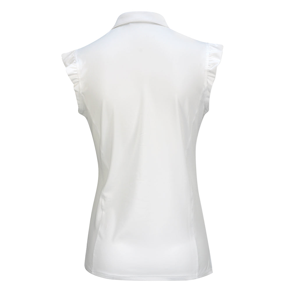 Glenmuir Ladies Sleeveless Polo with Ruffle Detail & SPF50