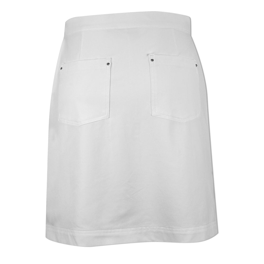 Glenmuir Ladies Soft 4-Way Stretch Skort with Flattering Fit in White