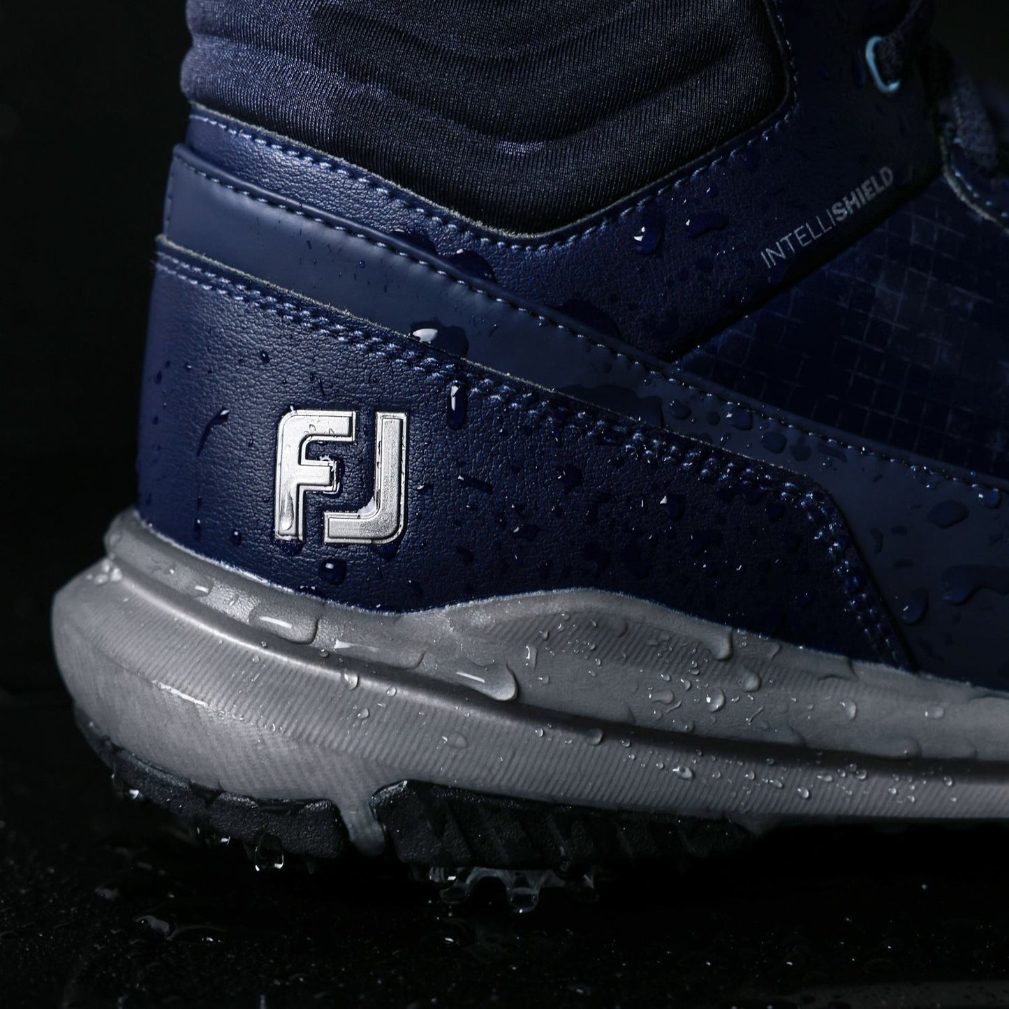 FootJoy Ladies Wide Fit Waterproof Golf Boots with Thermal Lining in Navy