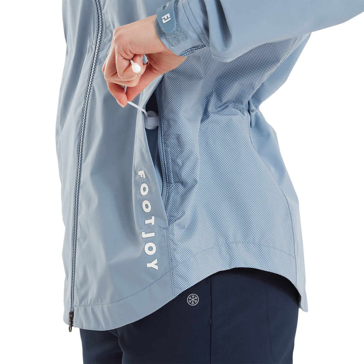 FootJoy Ladies HydroLite Waterproof Jacket with Adjustable Waist Cinch