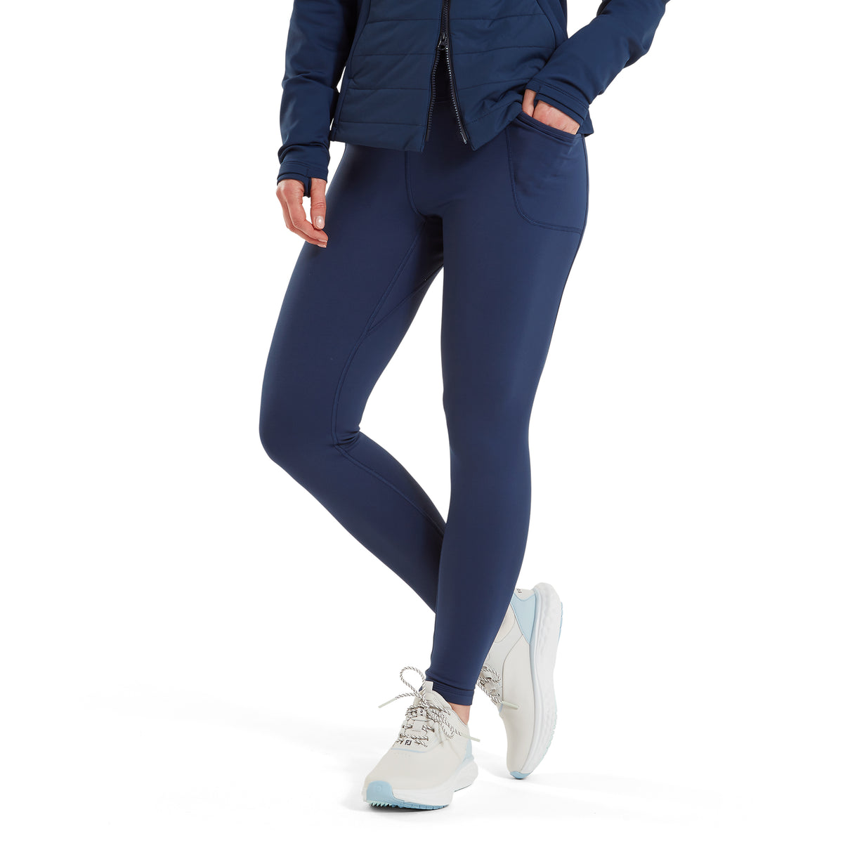 FootJoy Ladies ThermoSeries Fleece backed Golf Leggings in Navy