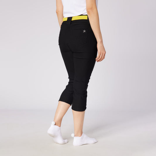 Swing Out Sister Women's Pull-On Stretch Black Golf Capris