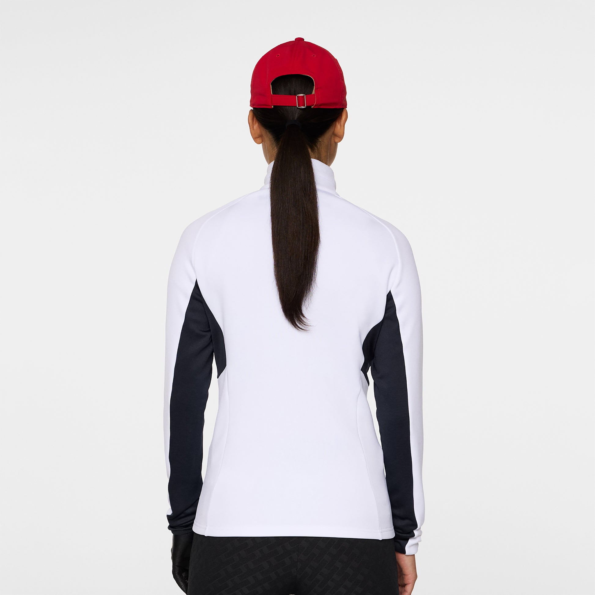 J.Lindeberg Ladies Zip-Neck Mid-Layer with Fleece Trimmed Collar