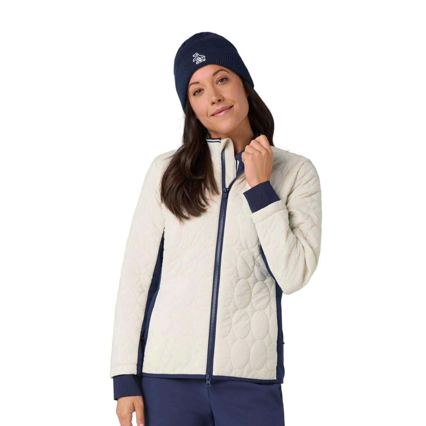 Original Penguin Ladies Lightweight Primaloft Quilted Jacket with Stretch Panels