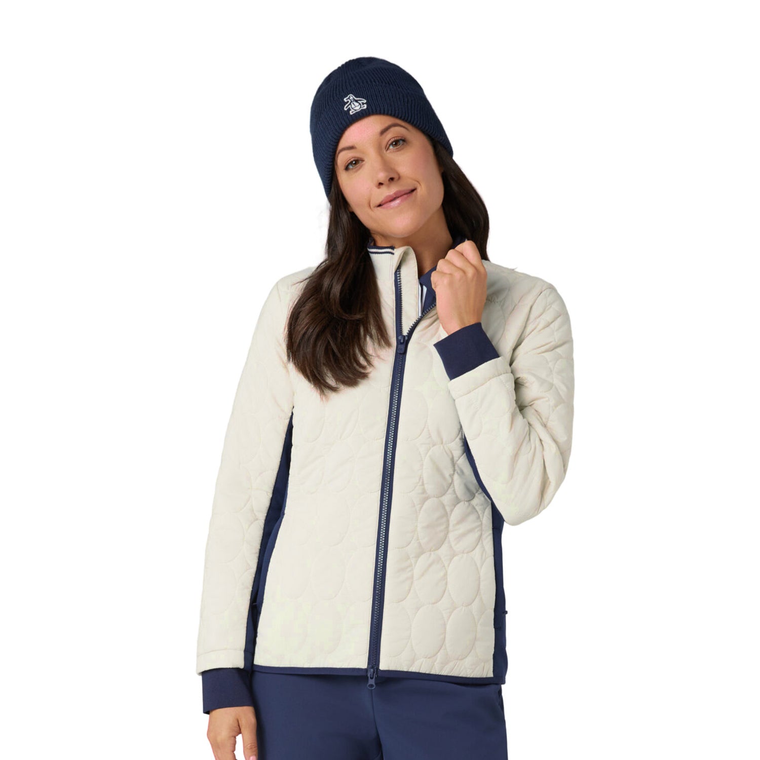 Original Penguin Ladies Lightweight Primaloft Quilted Jacket with Stretch Panels