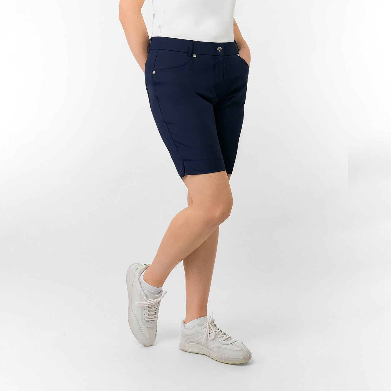 Pure Golf Ladies Classic Lightweight Shorts in Navy